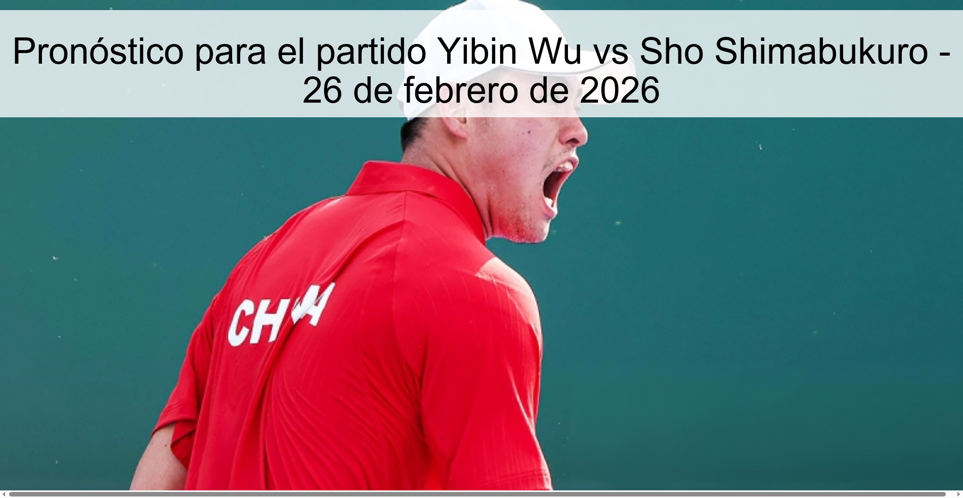 Pronóstico para el partido Yibin Wu vs Sho Shimabukuro – 26 de febrero de 2026