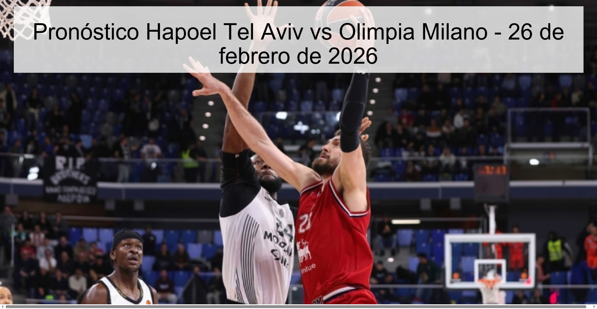 Pronóstico Hapoel Tel Aviv vs Olimpia Milano – 26 de febrero de 2026