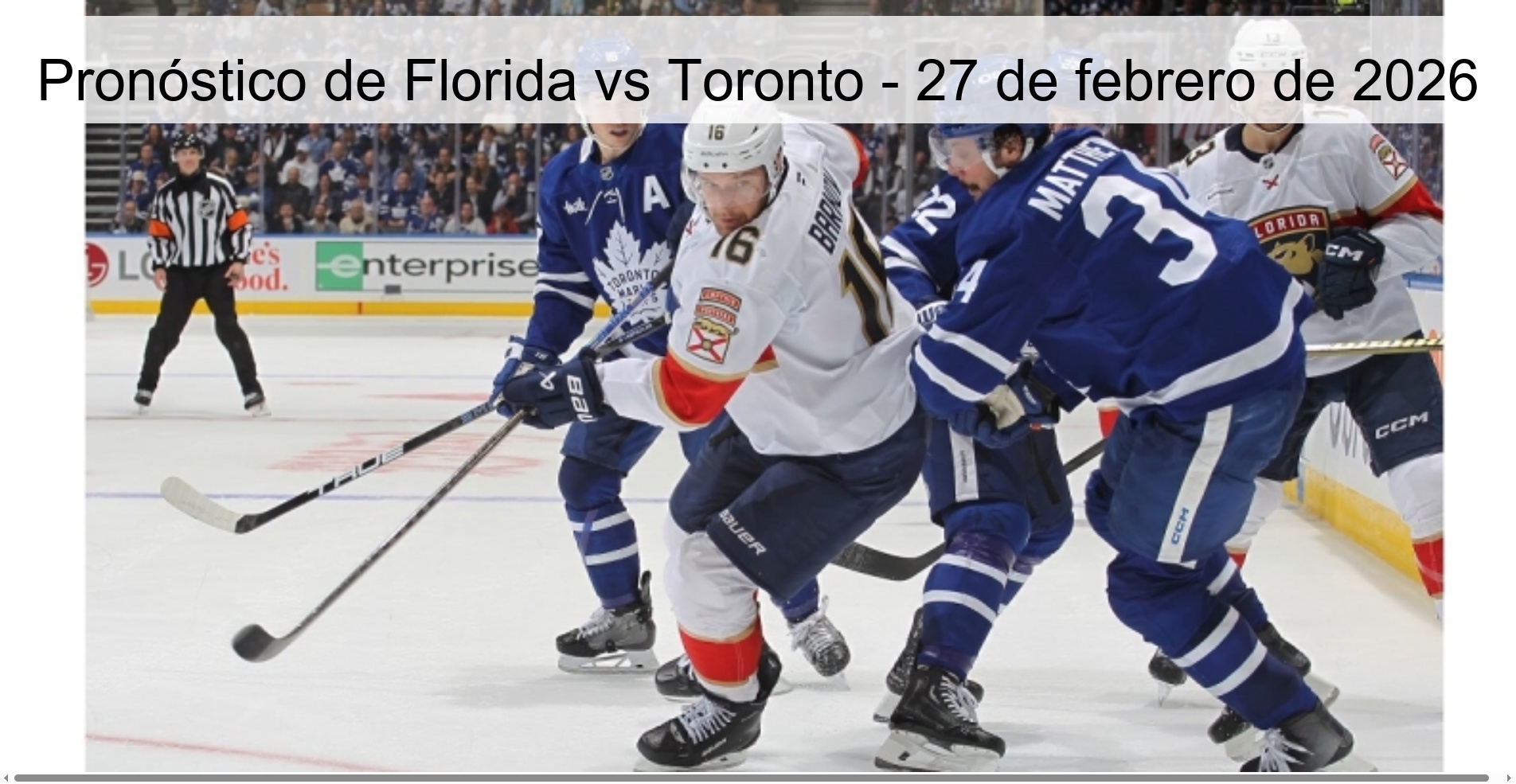 Pronóstico de Florida vs Toronto – 27 de febrero de 2026