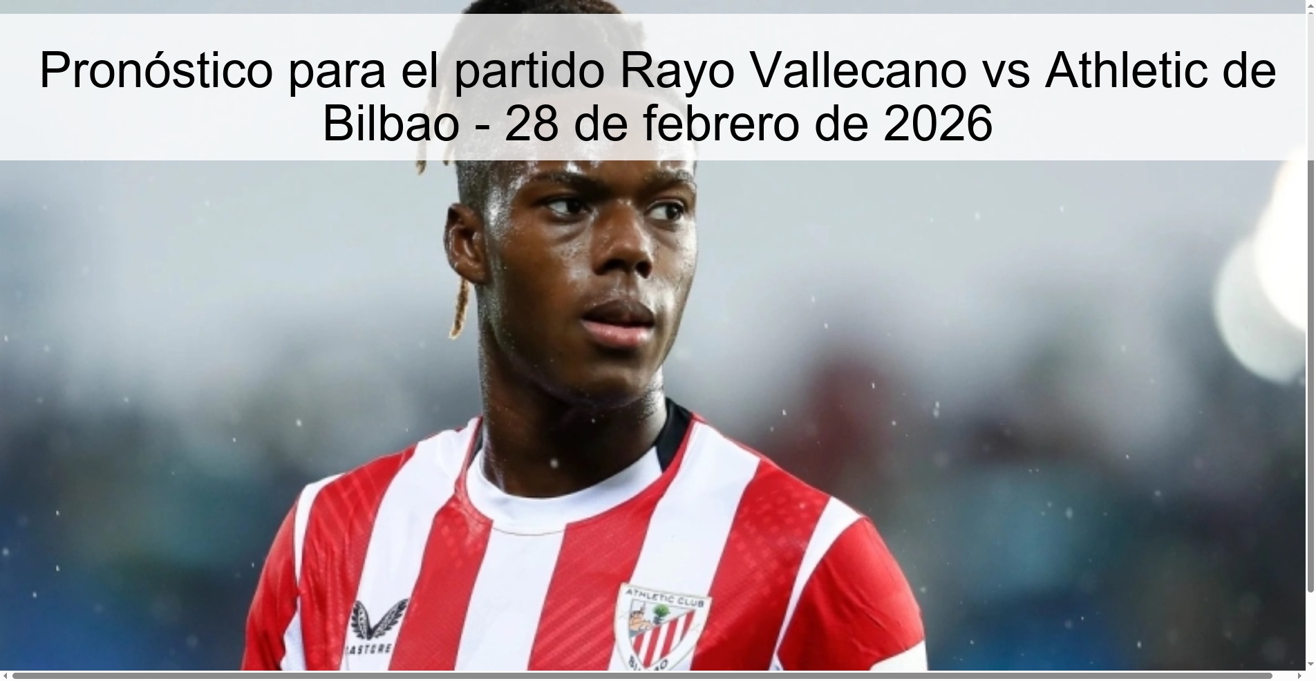 Pronóstico para el partido Rayo Vallecano vs Athletic de Bilbao – 28 de febrero de 2026