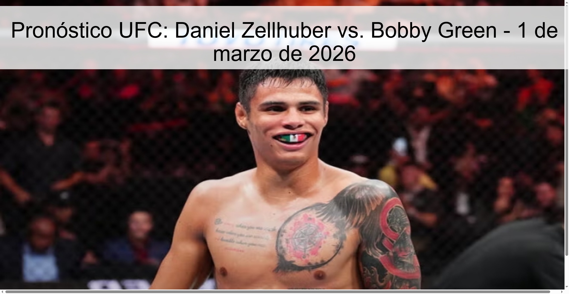 Pronóstico UFC: Daniel Zellhuber vs. Bobby Green – 1 de marzo de 2026