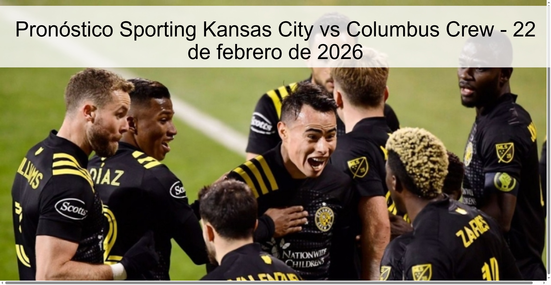 Pronóstico Sporting Kansas City vs Columbus Crew – 22 de febrero de 2026