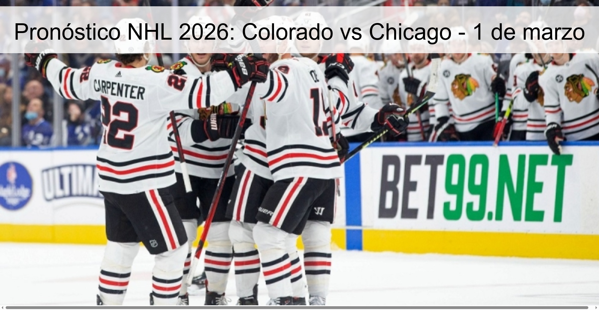 Pronóstico NHL 2026: Colorado vs Chicago – 1 de marzo