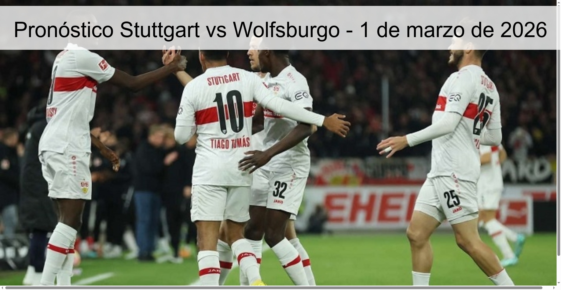 Pronóstico Stuttgart vs Wolfsburgo – 1 de marzo de 2026