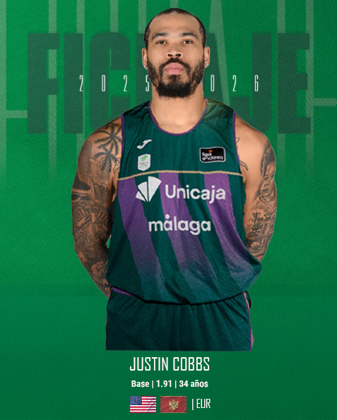 El Unicaja Refuerza su Plantilla con la Incorporación de Justin Cobbs