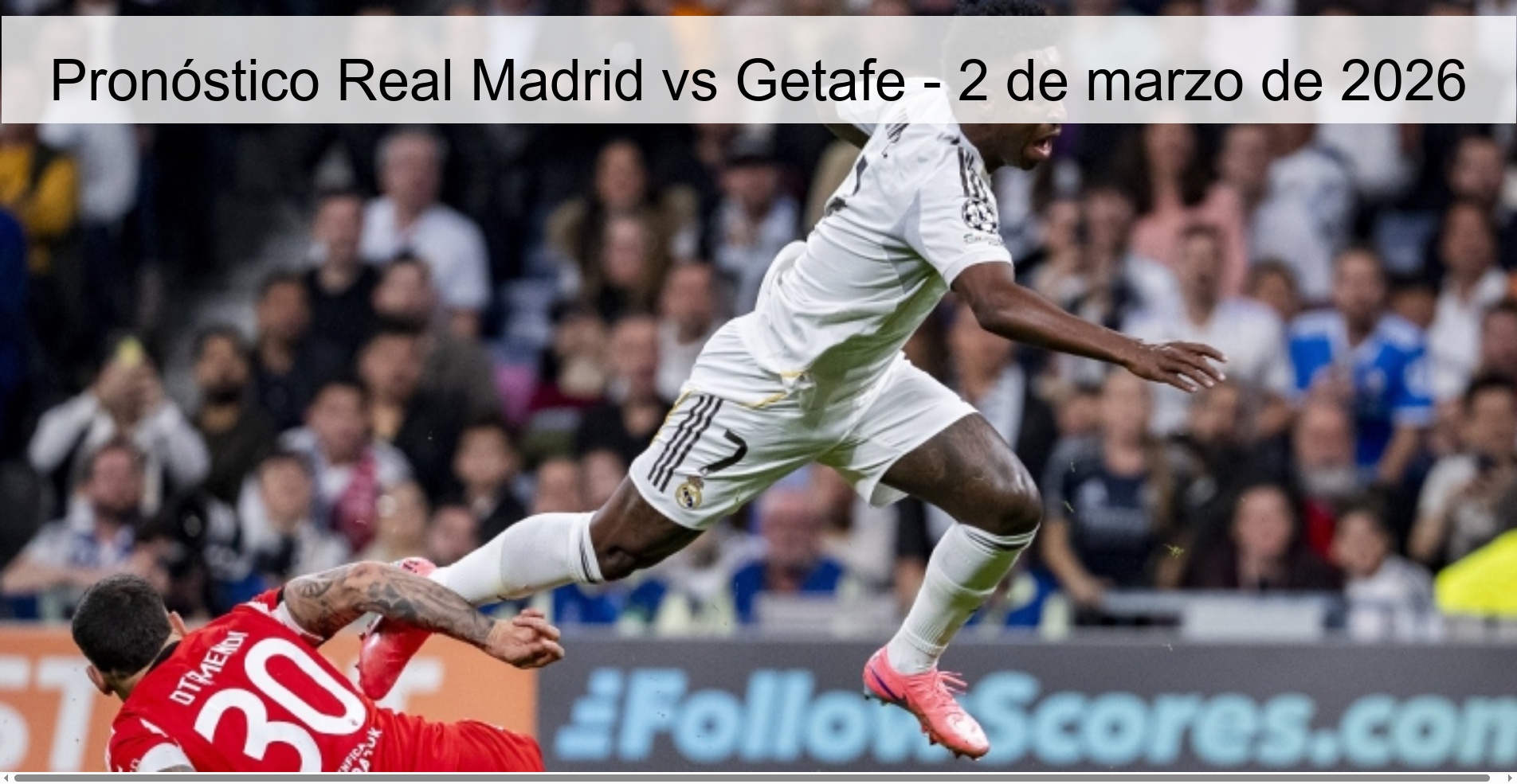 Pronóstico Real Madrid vs Getafe – 2 de marzo de 2026