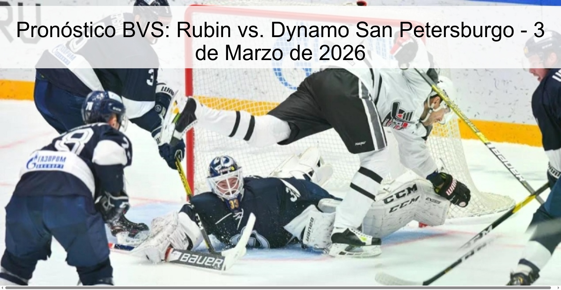 Pronóstico BVS: Rubin vs. Dynamo San Petersburgo – 3 de Marzo de 2026