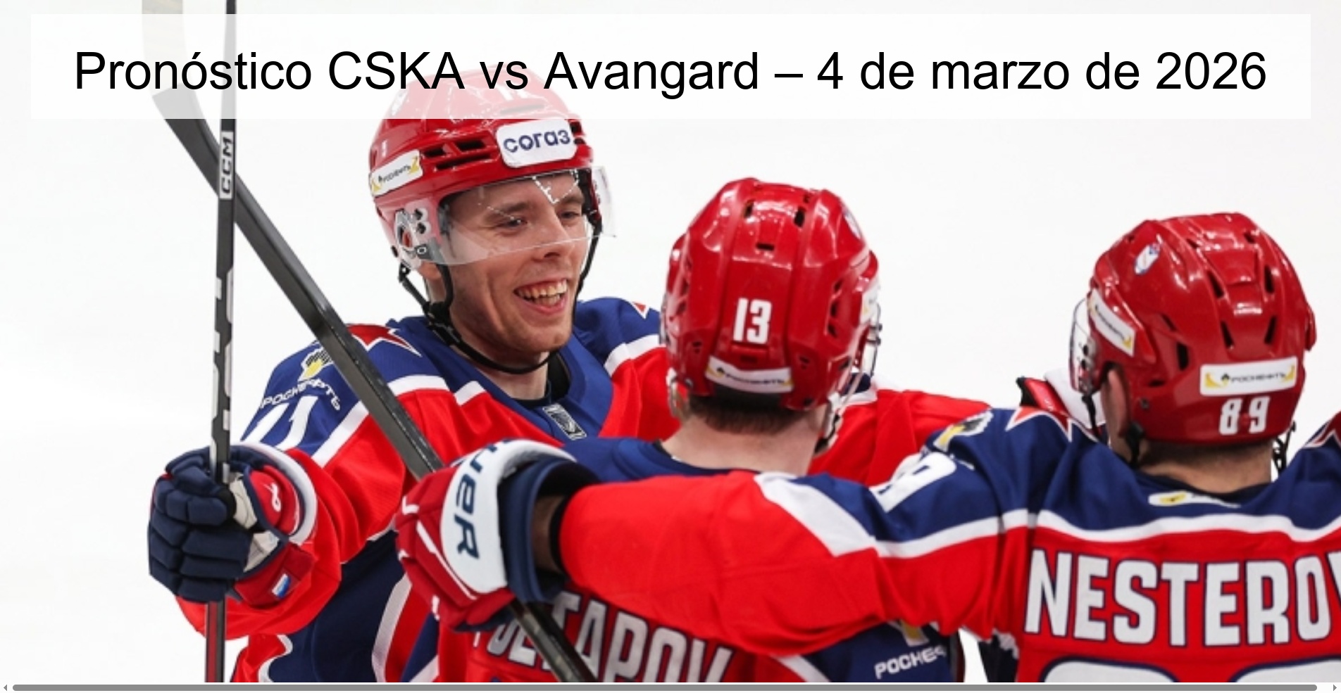 Pronóstico CSKA vs Avangard – 4 de marzo de 2026