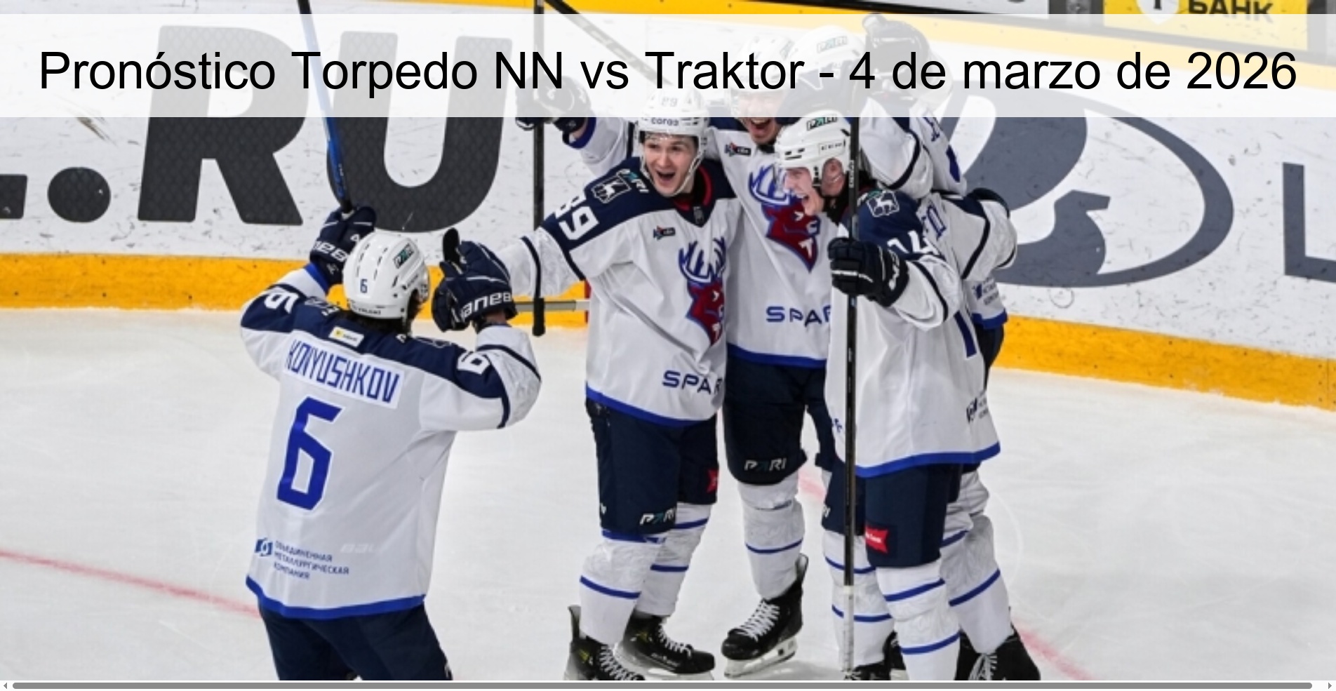 Pronóstico Torpedo NN vs Traktor – 4 de marzo de 2026