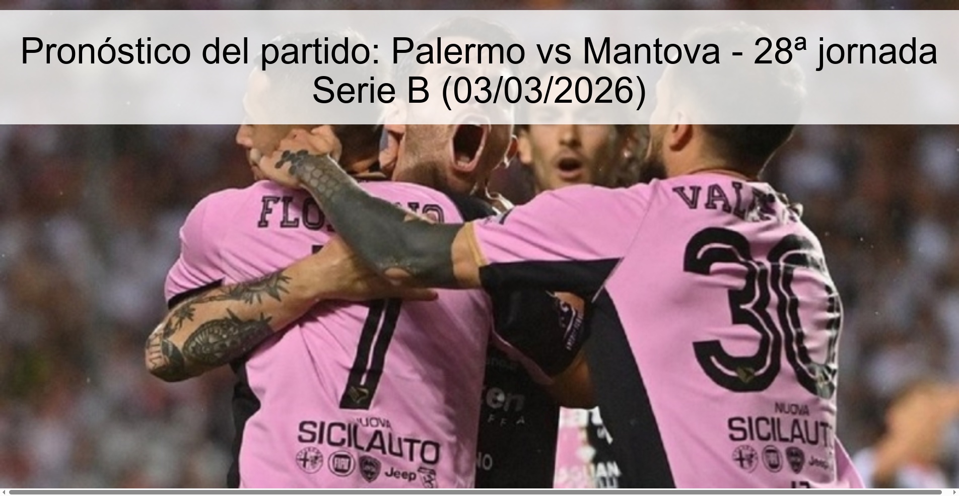 Pronóstico del partido: Palermo vs Mantova – 28ª jornada Serie B (03/03/2026)