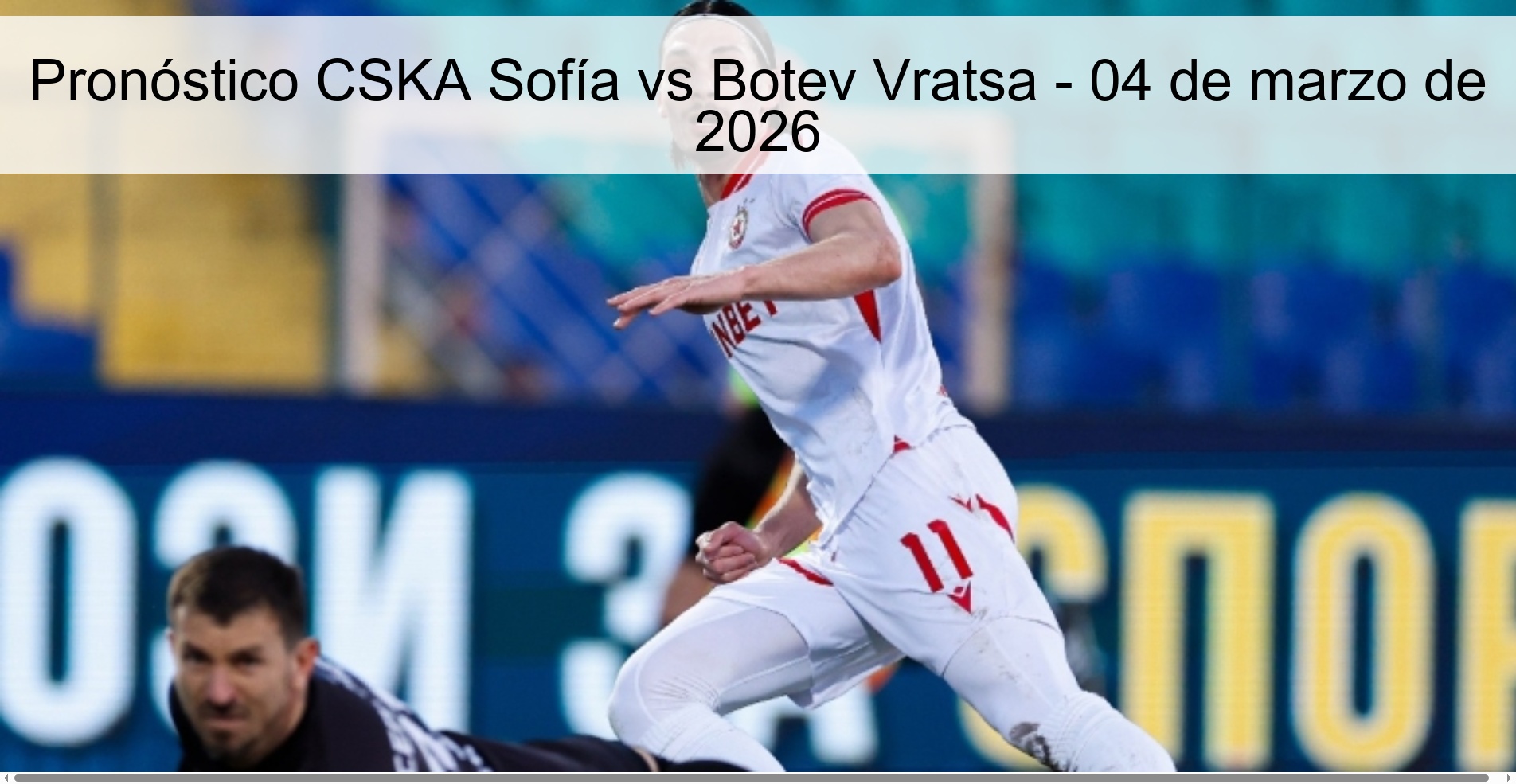 Pronóstico CSKA Sofía vs Botev Vratsa – 04 de marzo de 2026