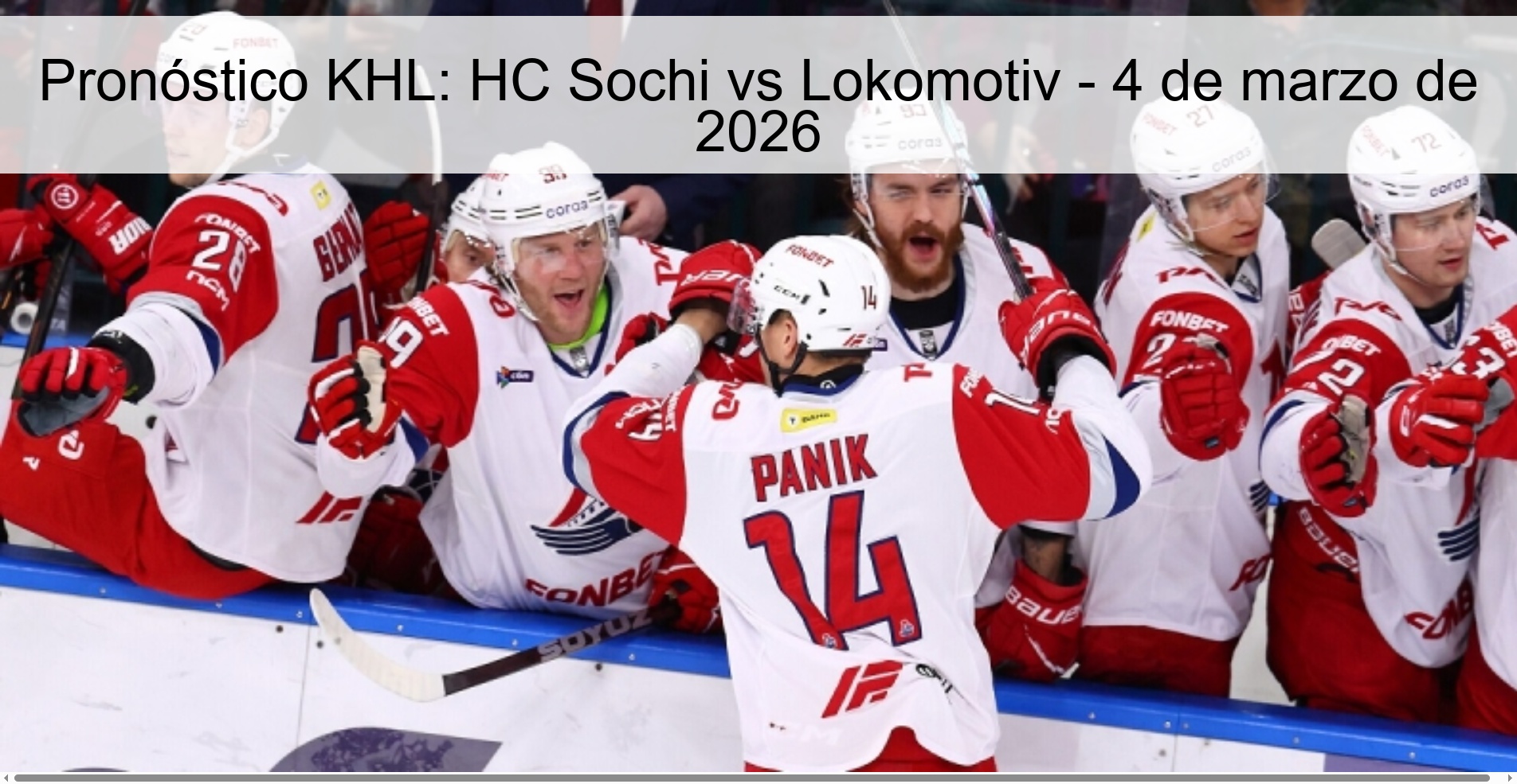 Pronóstico KHL: HC Sochi vs Lokomotiv – 4 de marzo de 2026