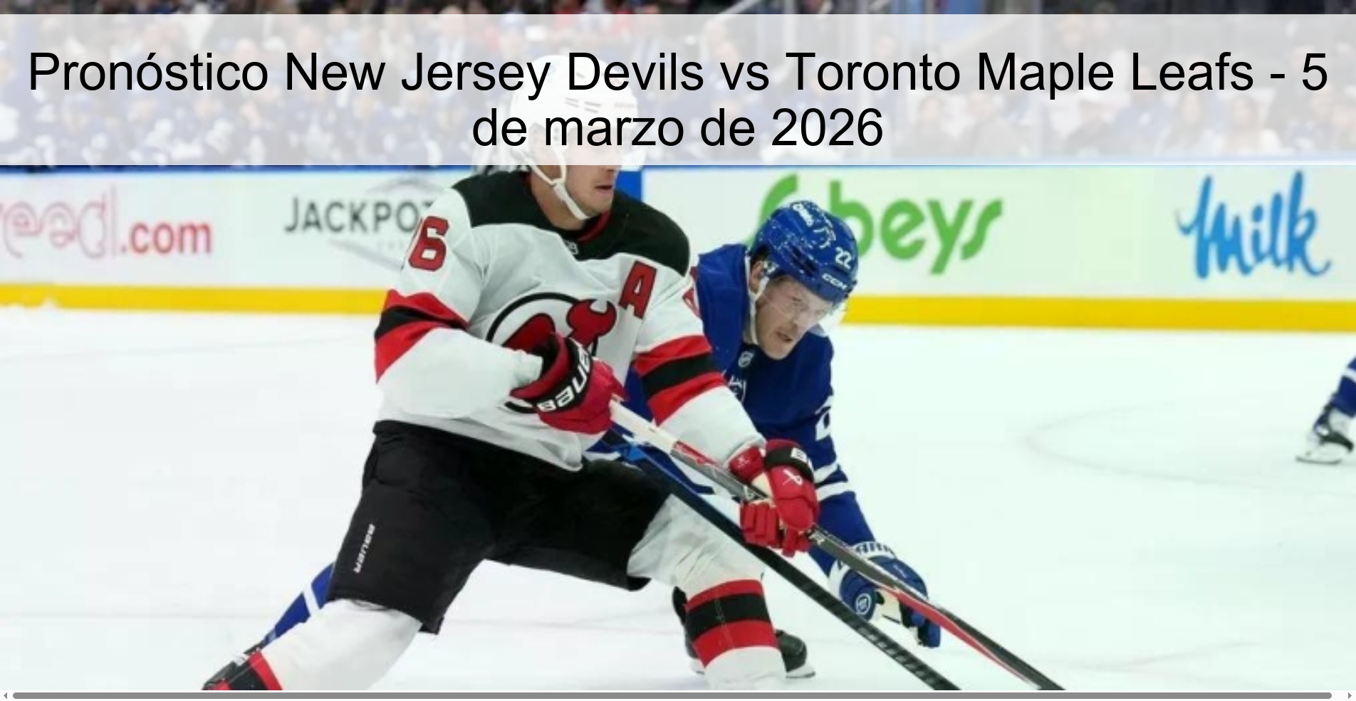 Pronóstico New Jersey Devils vs Toronto Maple Leafs – 5 de marzo de 2026