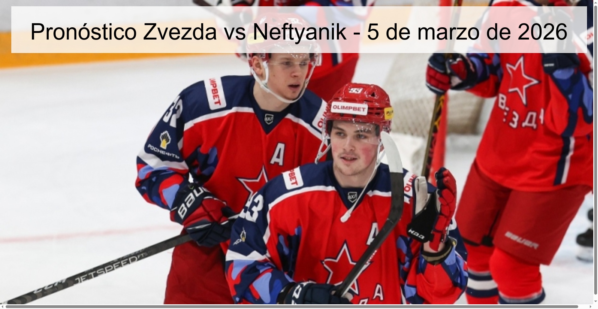 Pronóstico Zvezda vs Neftyanik – 5 de marzo de 2026