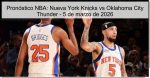 Pronóstico NBA: Nueva York Knicks vs Okl