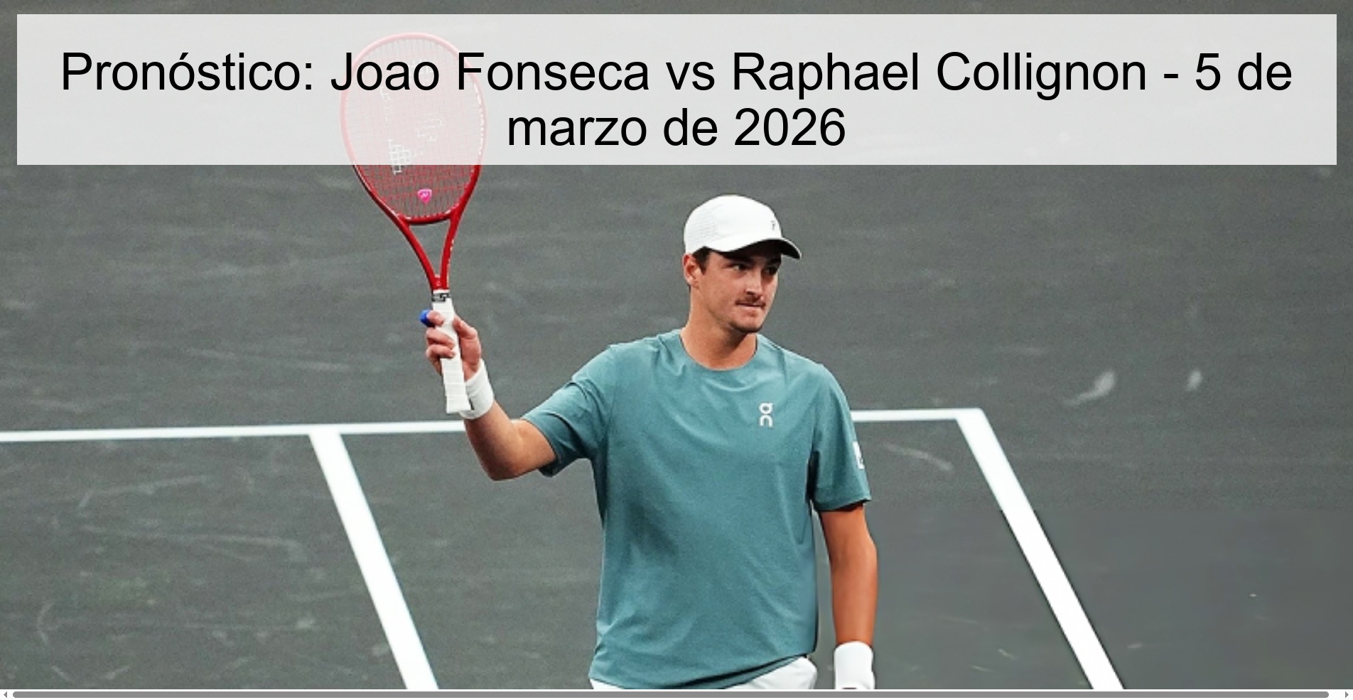 Pronóstico: Joao Fonseca vs Raphael Collignon – 5 de marzo de 2026