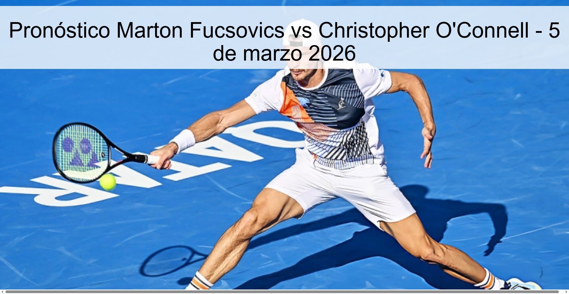 Pronóstico Marton Fucsovics vs Christopher O’Connell – 5 de marzo 2026