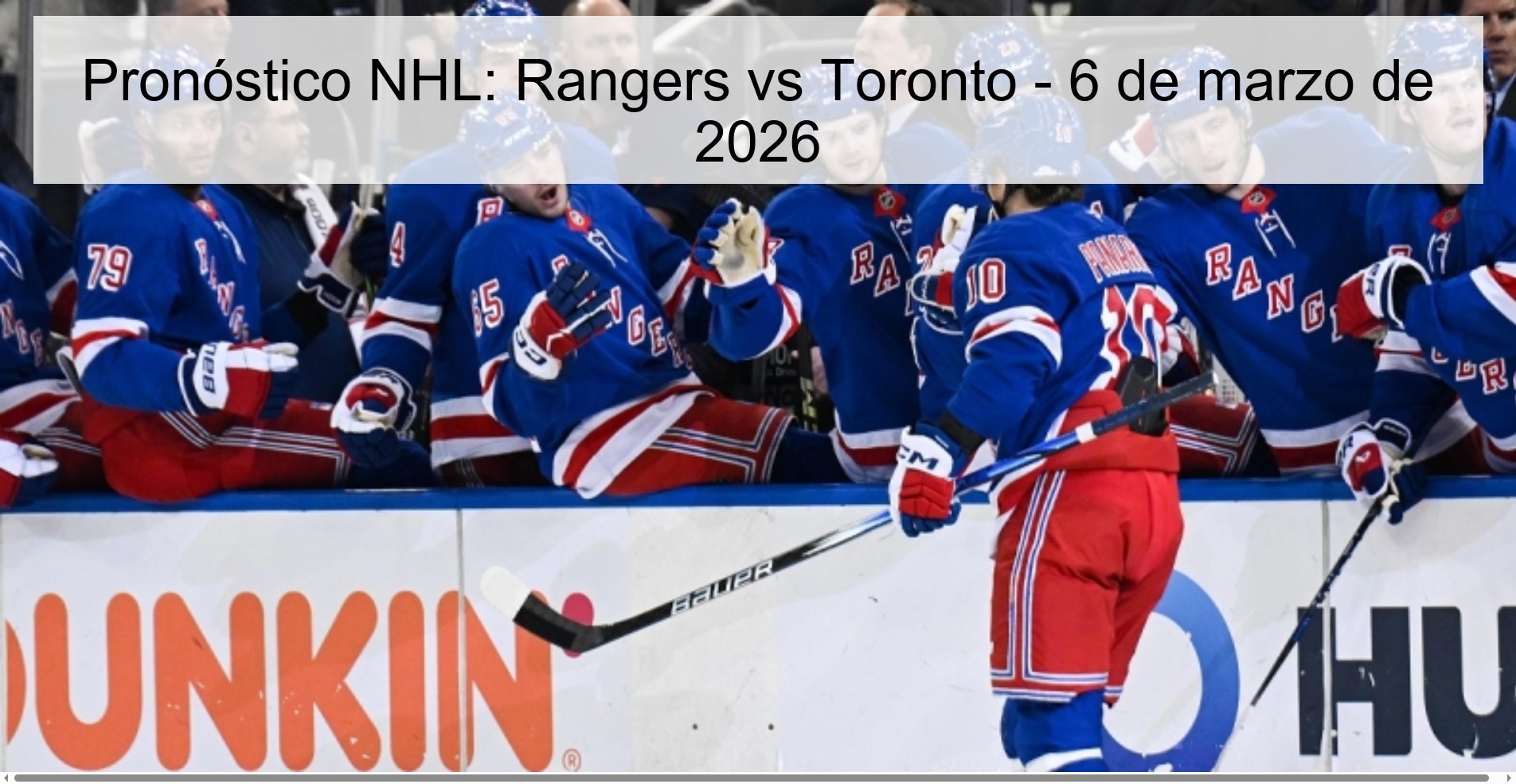 Pronóstico NHL: Rangers vs Toronto – 6 de marzo de 2026
