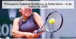 Pronóstico: Katerina Siniakova vs Sofia 