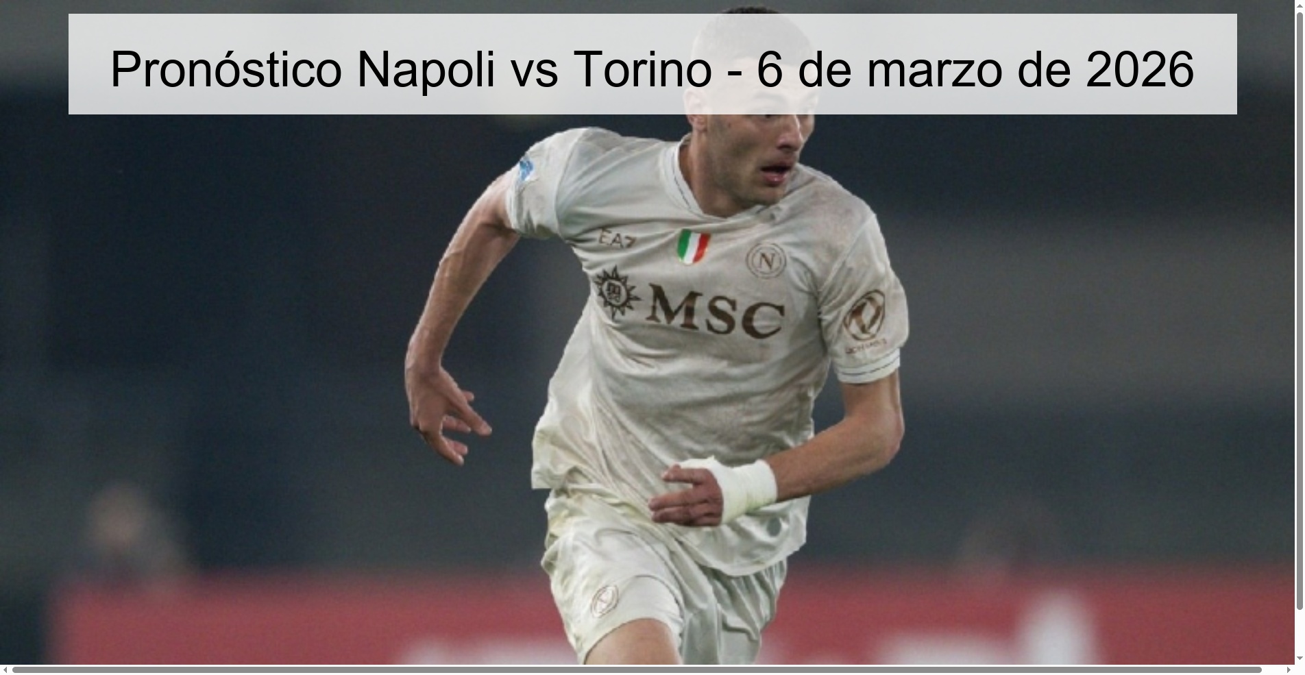 Pronóstico Napoli vs Torino – 6 de marzo de 2026