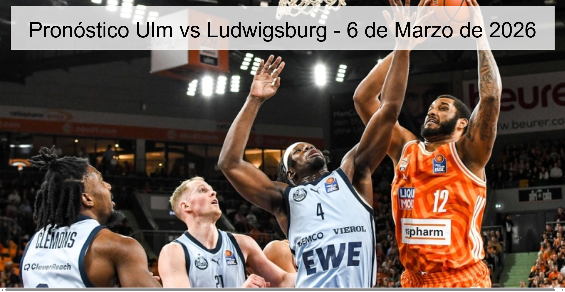 Pronóstico Ulm vs Ludwigsburg – 6 de Marzo de 2026