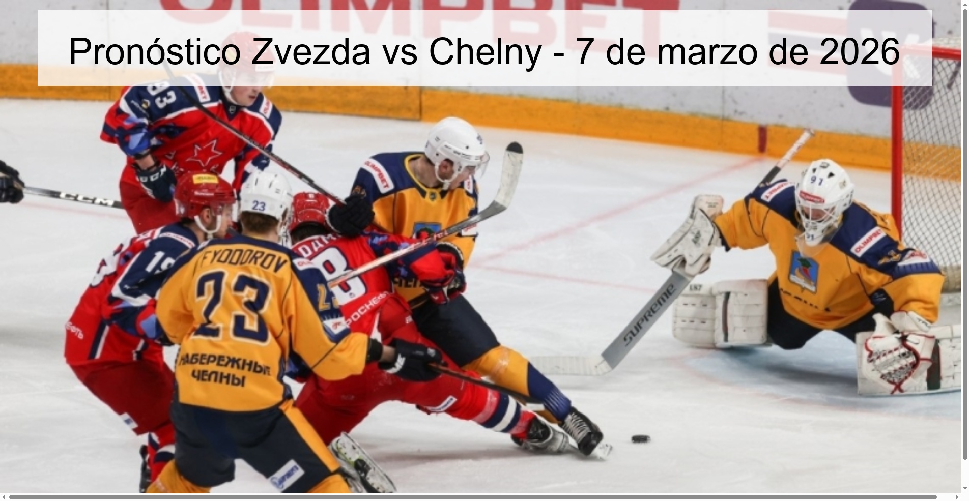 Pronóstico Zvezda vs Chelny – 7 de marzo de 2026