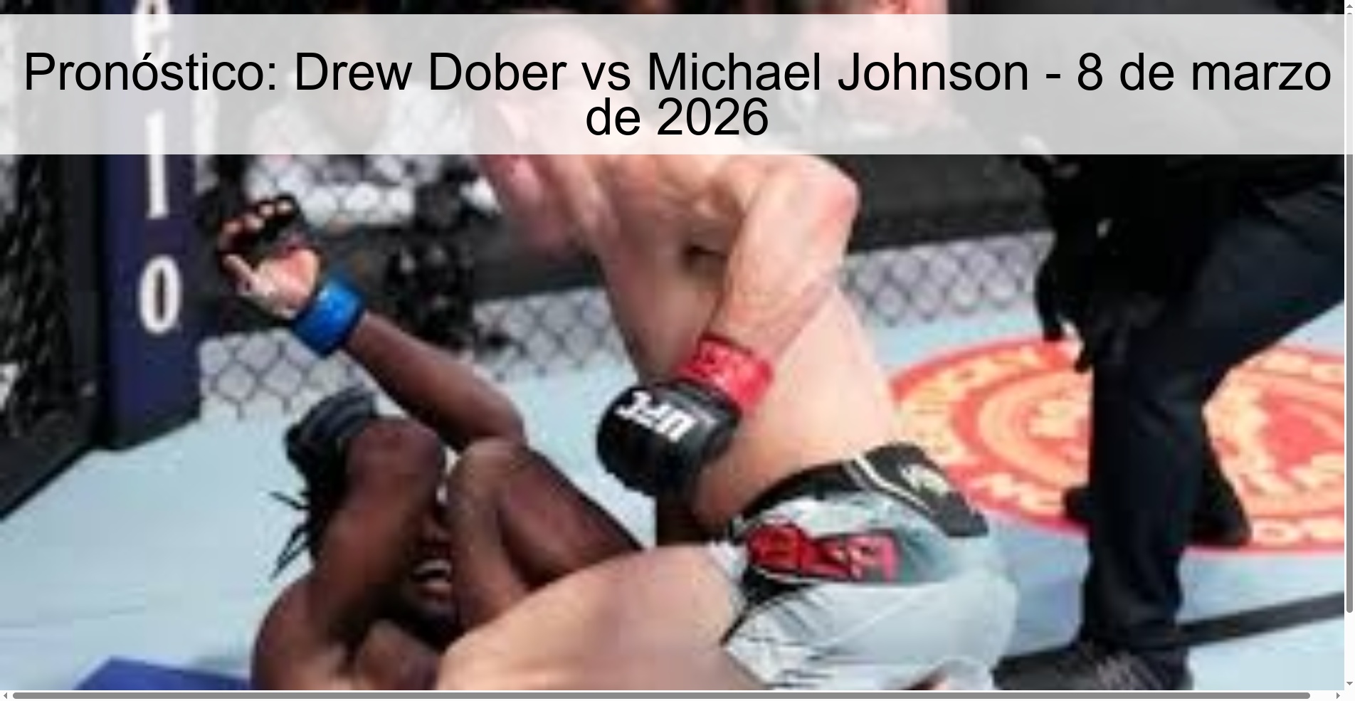 Pronóstico: Drew Dober vs Michael Johnson – 8 de marzo de 2026