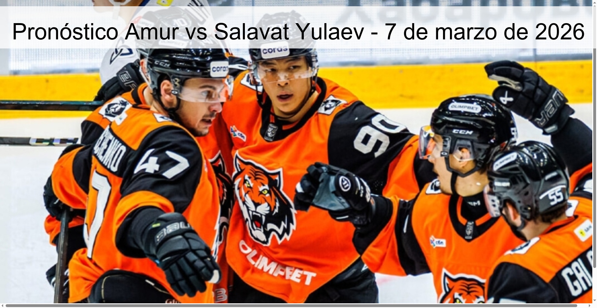 Pronóstico Amur vs Salavat Yulaev – 7 de marzo de 2026