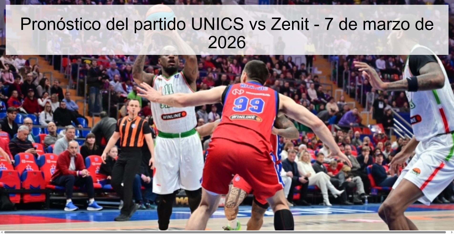 Pronóstico del partido UNICS vs Zenit – 7 de marzo de 2026
