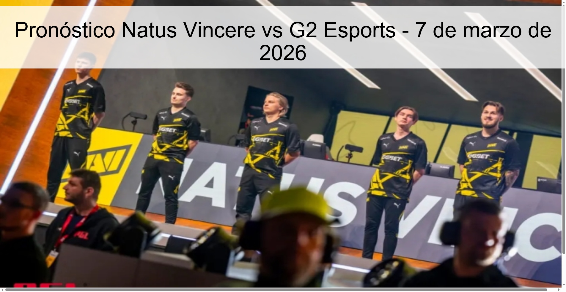 Pronóstico Natus Vincere vs G2 Esports – 7 de marzo de 2026