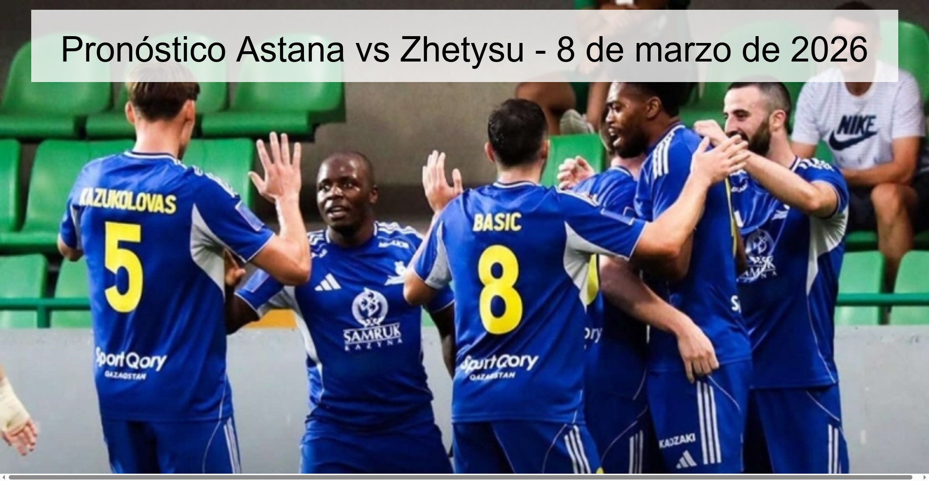 Pronóstico Astana vs Zhetysu – 8 de marzo de 2026