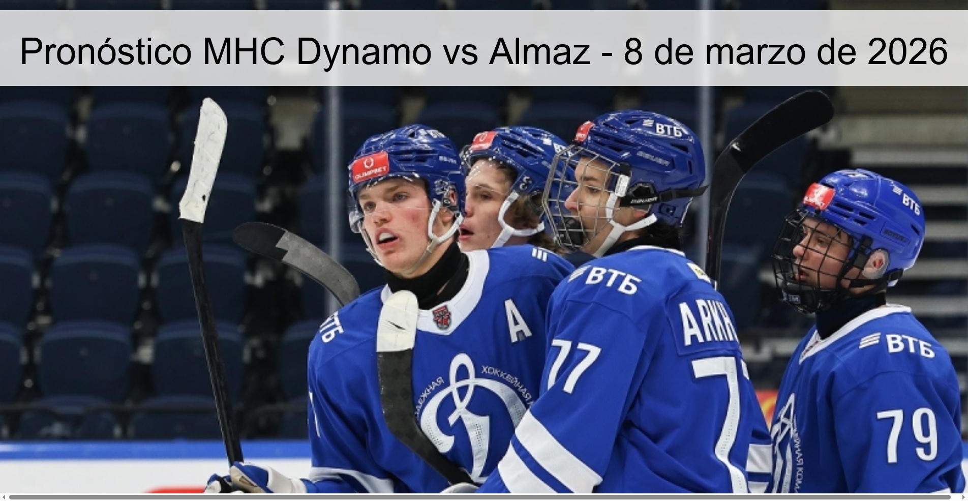 Pronóstico MHC Dynamo vs Almaz – 8 de marzo de 2026