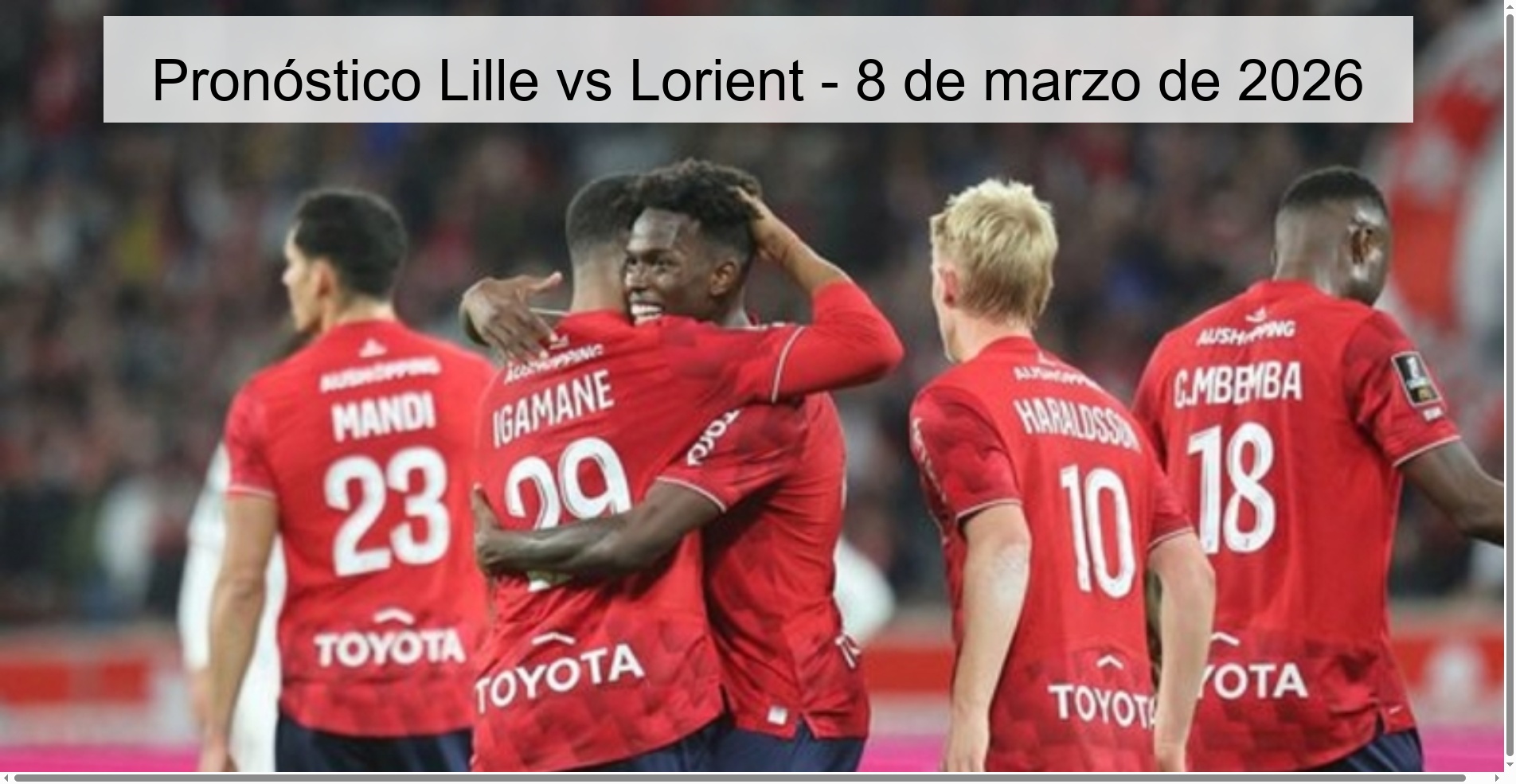 Pronóstico Lille vs Lorient – 8 de marzo de 2026