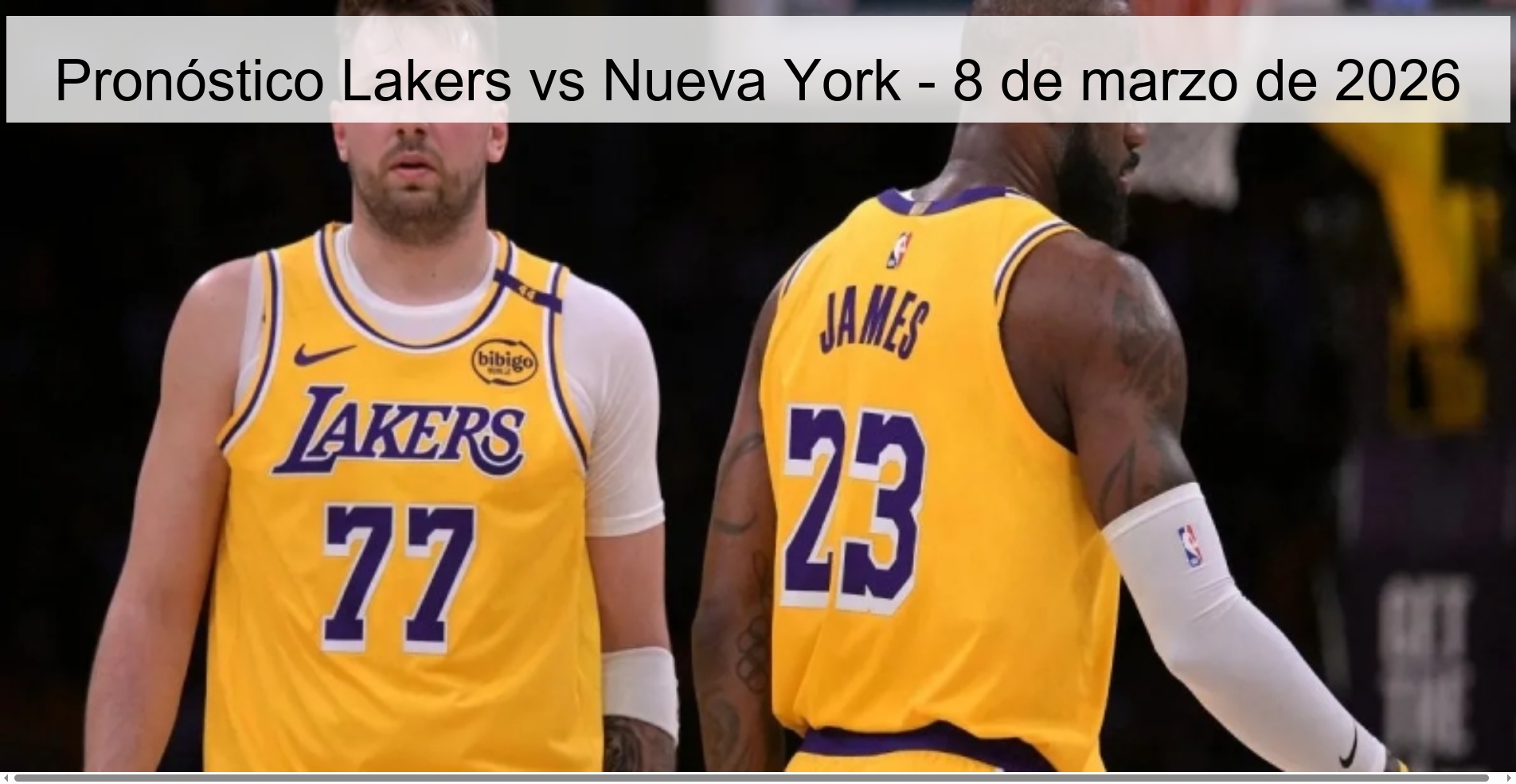 Pronóstico Lakers vs Nueva York – 8 de marzo de 2026