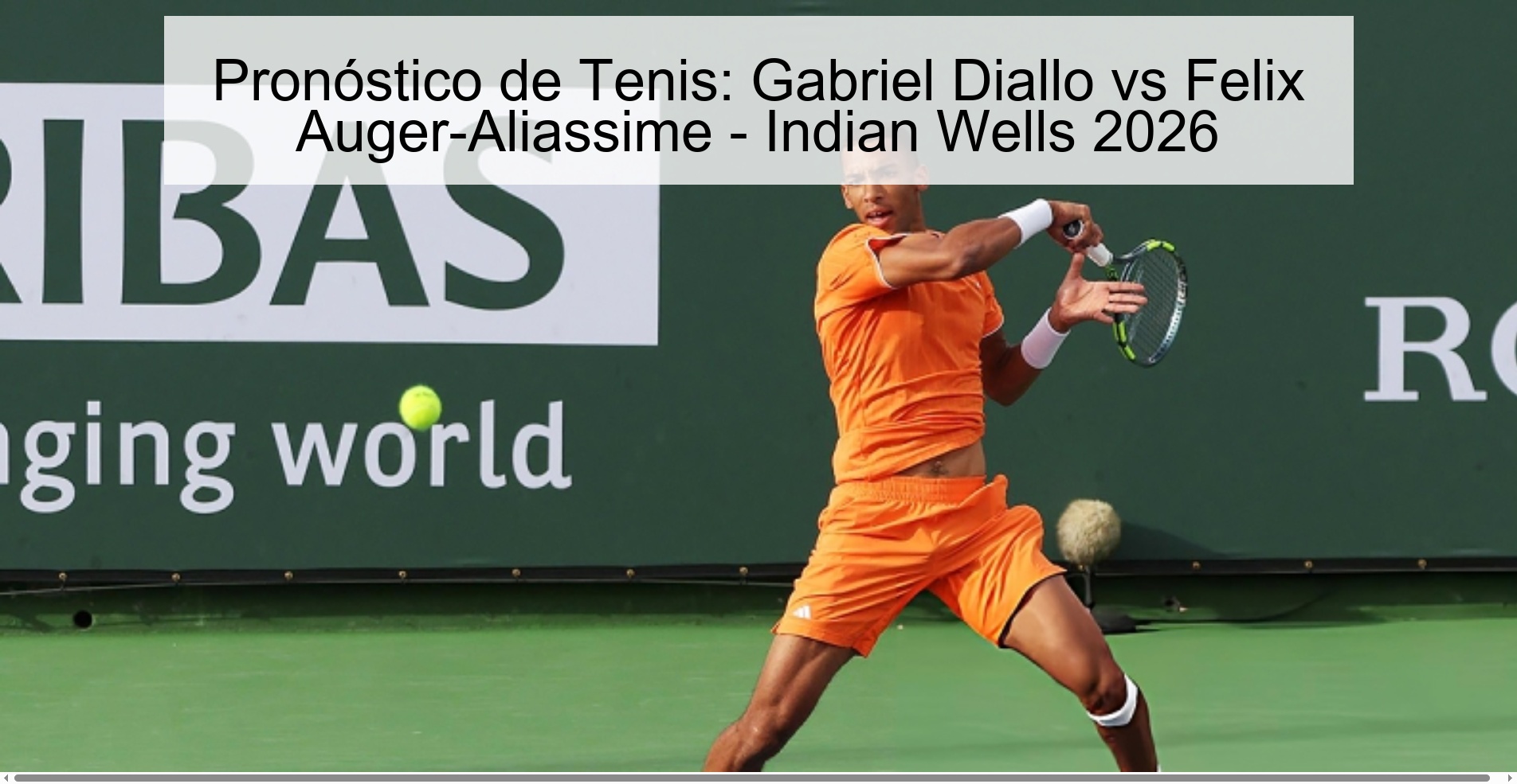 Pronóstico de Tenis: Gabriel Diallo vs Felix Auger-Aliassime – Indian Wells 2026