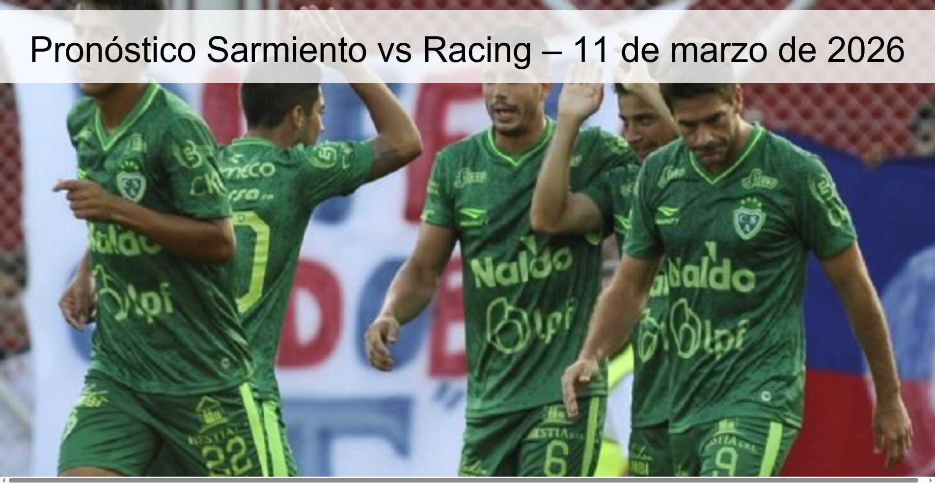 Pronóstico Sarmiento vs Racing – 11 de marzo de 2026