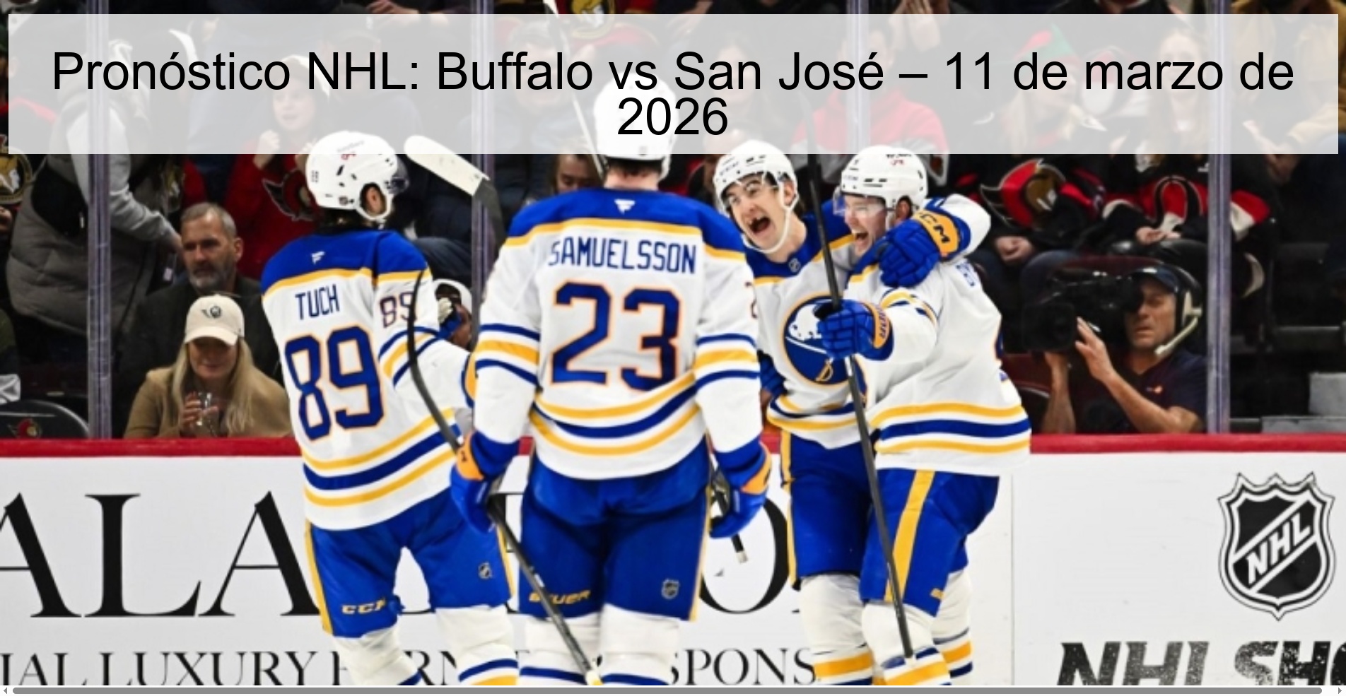 Pronóstico NHL: Buffalo vs San José – 11 de marzo de 2026