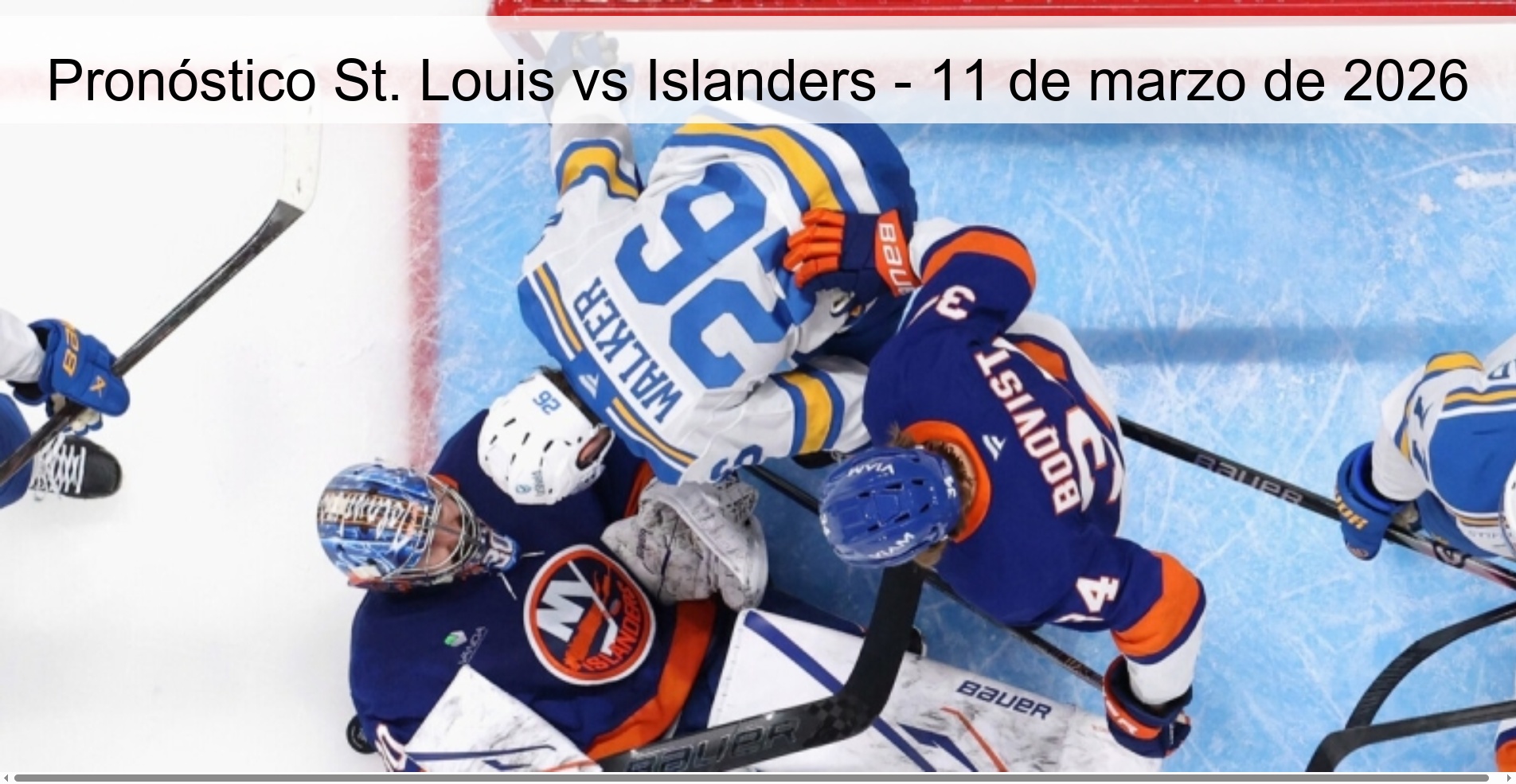 Pronóstico St. Louis vs Islanders – 11 de marzo de 2026