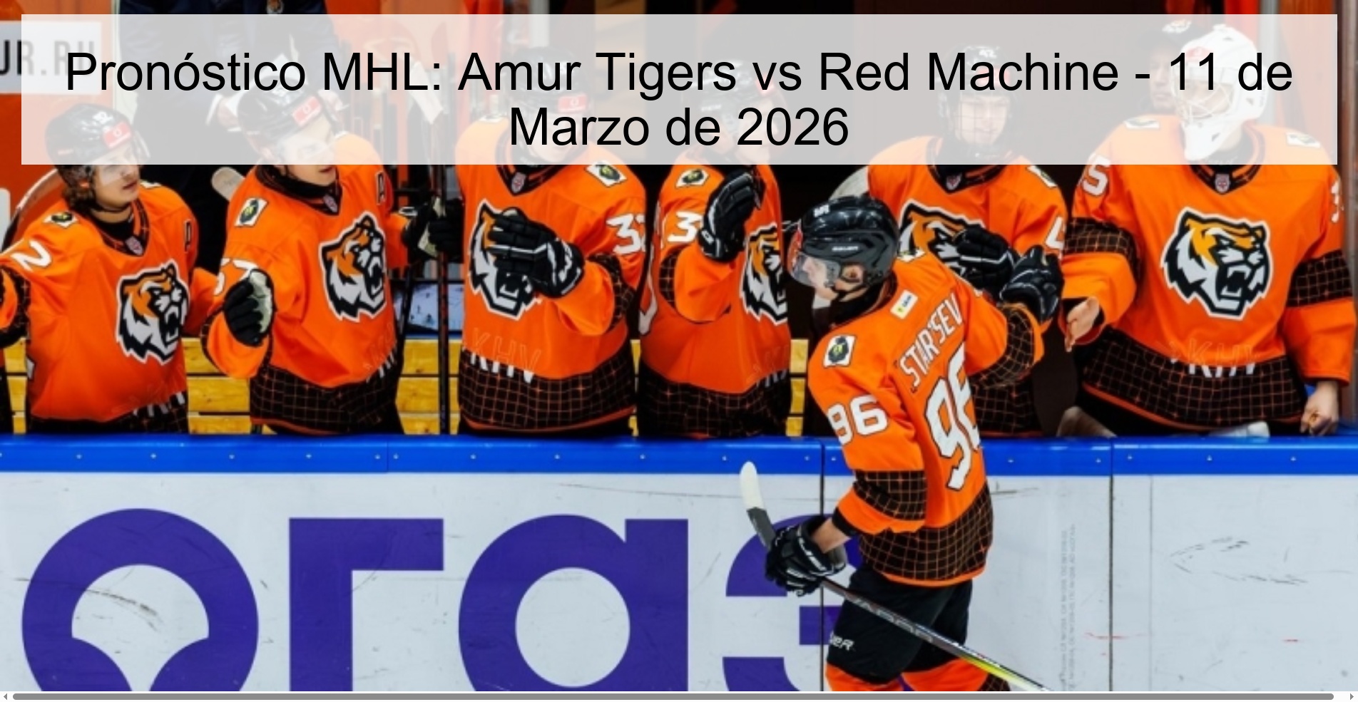 Pronóstico MHL: Amur Tigers vs Red Machine – 11 de Marzo de 2026