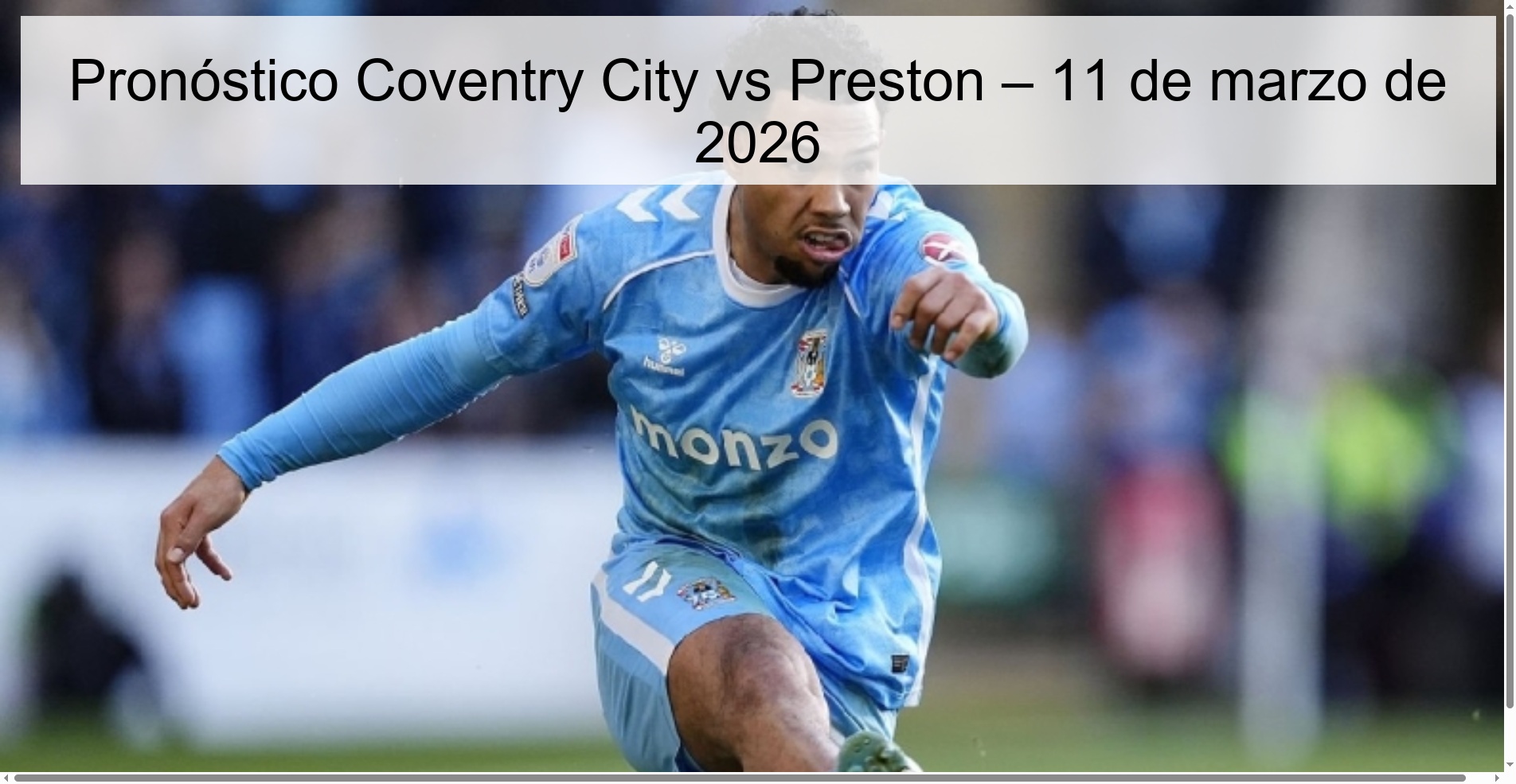 Pronóstico Coventry City vs Preston – 11 de marzo de 2026