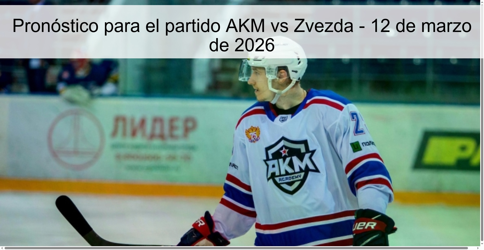 Pronóstico para el partido AKM vs Zvezda – 12 de marzo de 2026