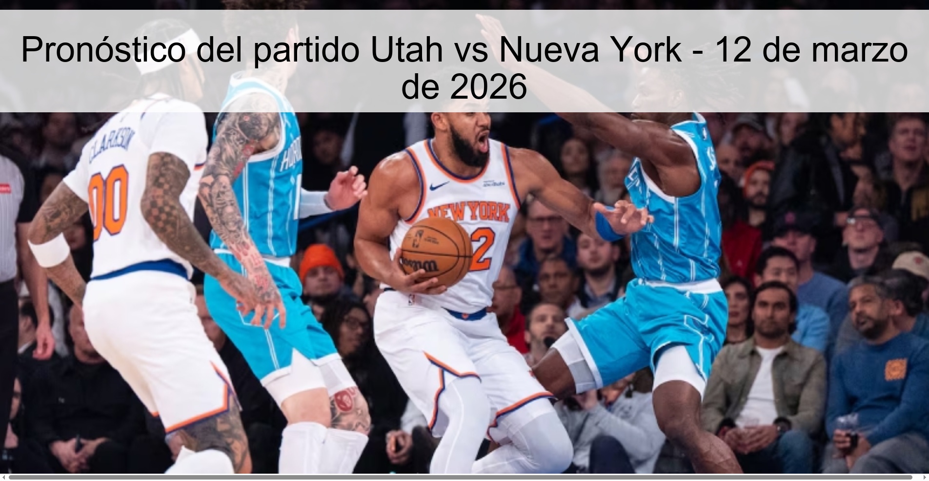 Pronóstico del partido Utah vs Nueva York – 12 de marzo de 2026