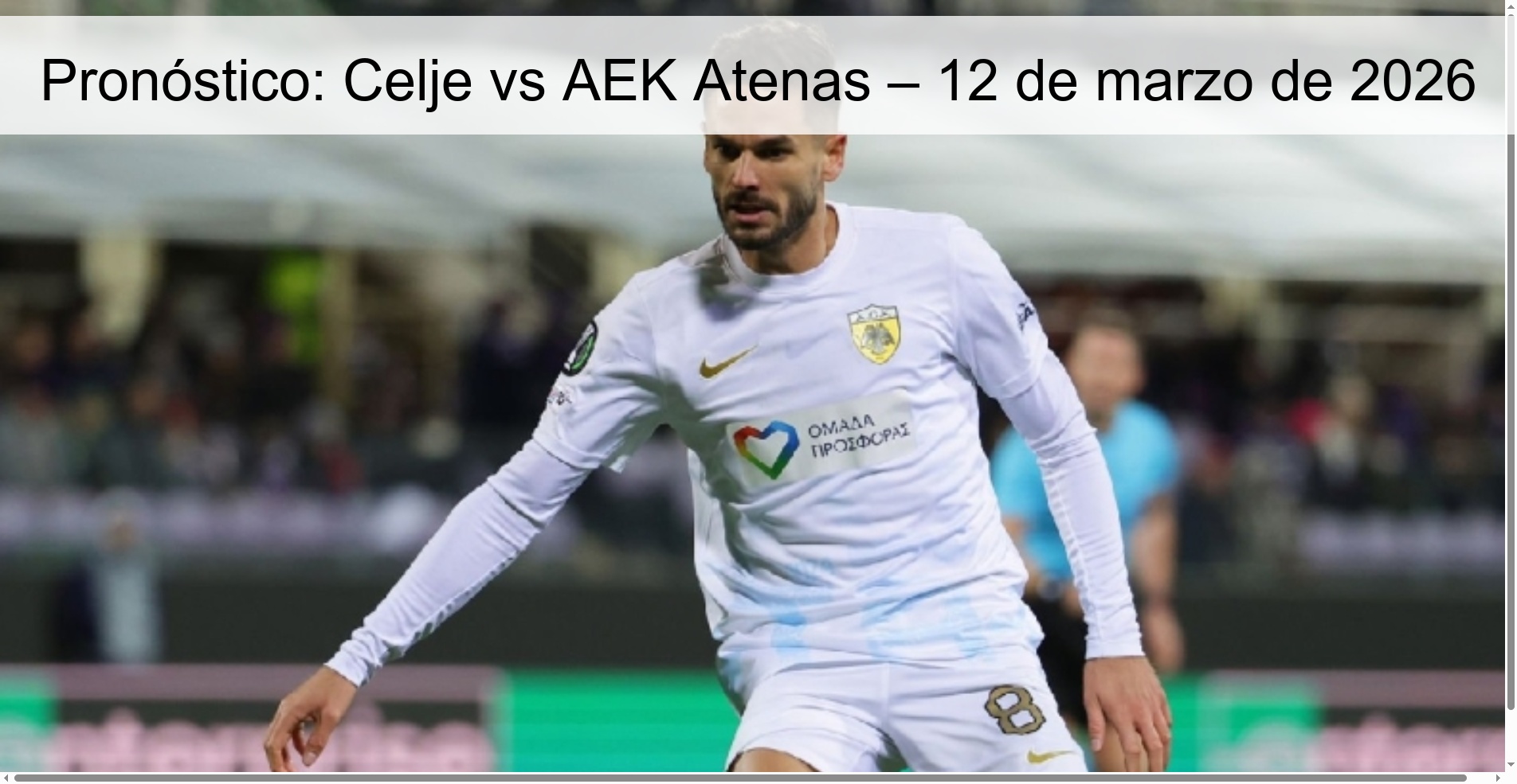 Pronóstico: Celje vs AEK Atenas – 12 de marzo de 2026