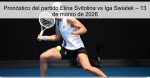 Pronóstico del partido Elina Svitolina v
