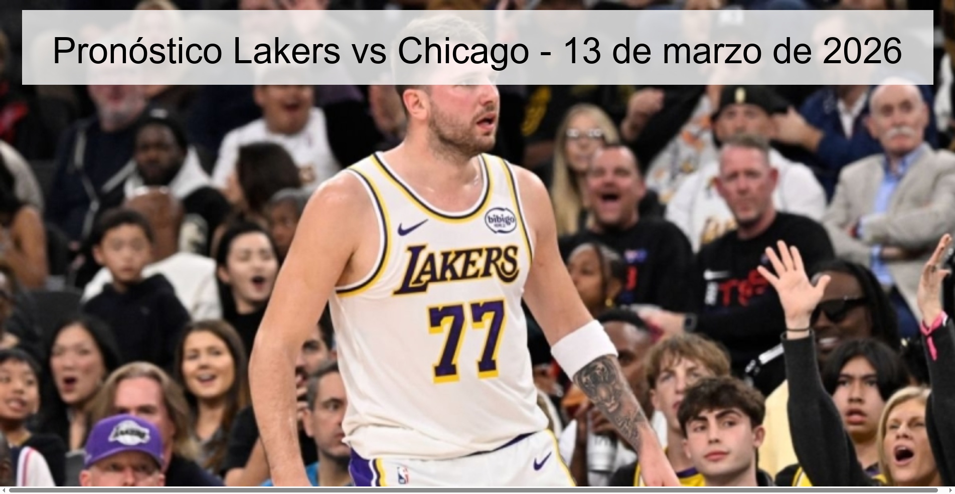 Pronóstico Lakers vs Chicago – 13 de marzo de 2026