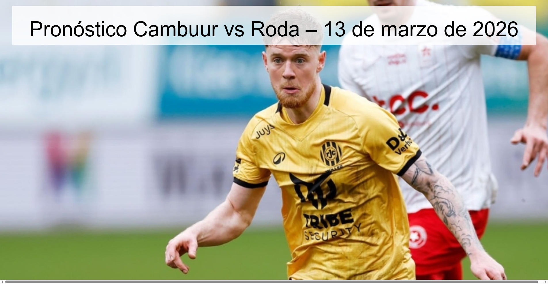 Pronóstico Cambuur vs Roda – 13 de marzo de 2026