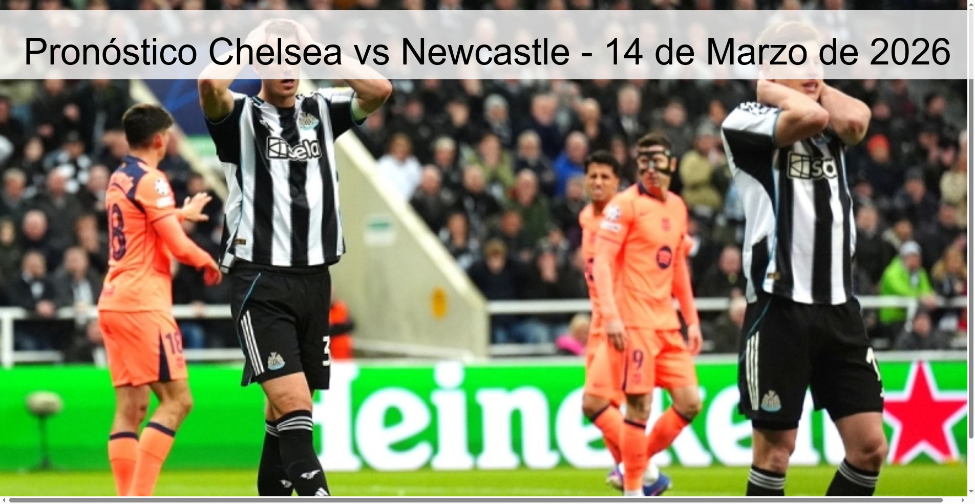 Pronóstico Chelsea vs Newcastle – 14 de Marzo de 2026