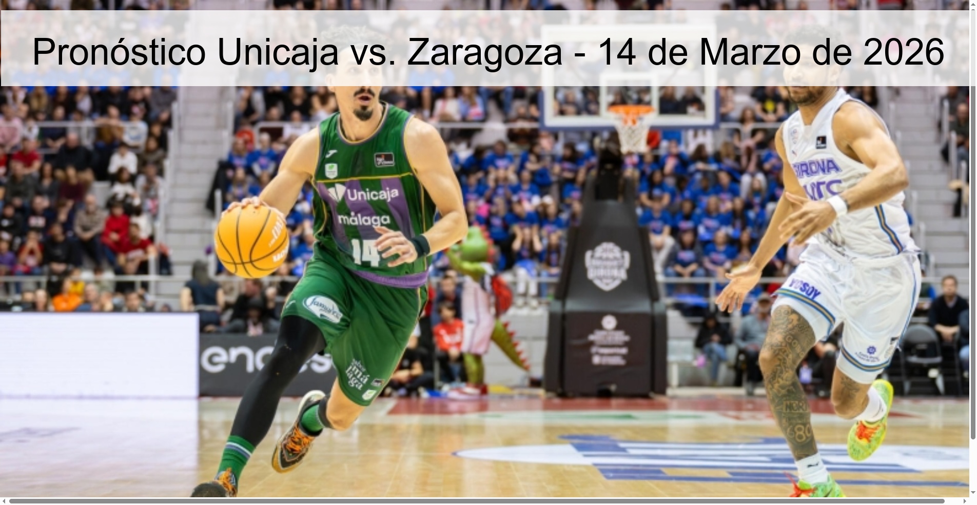 Pronóstico Unicaja vs. Zaragoza – 14 de Marzo de 2026