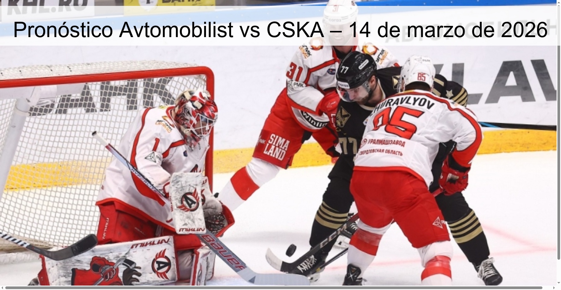 Pronóstico Avtomobilist vs CSKA – 14 de marzo de 2026
