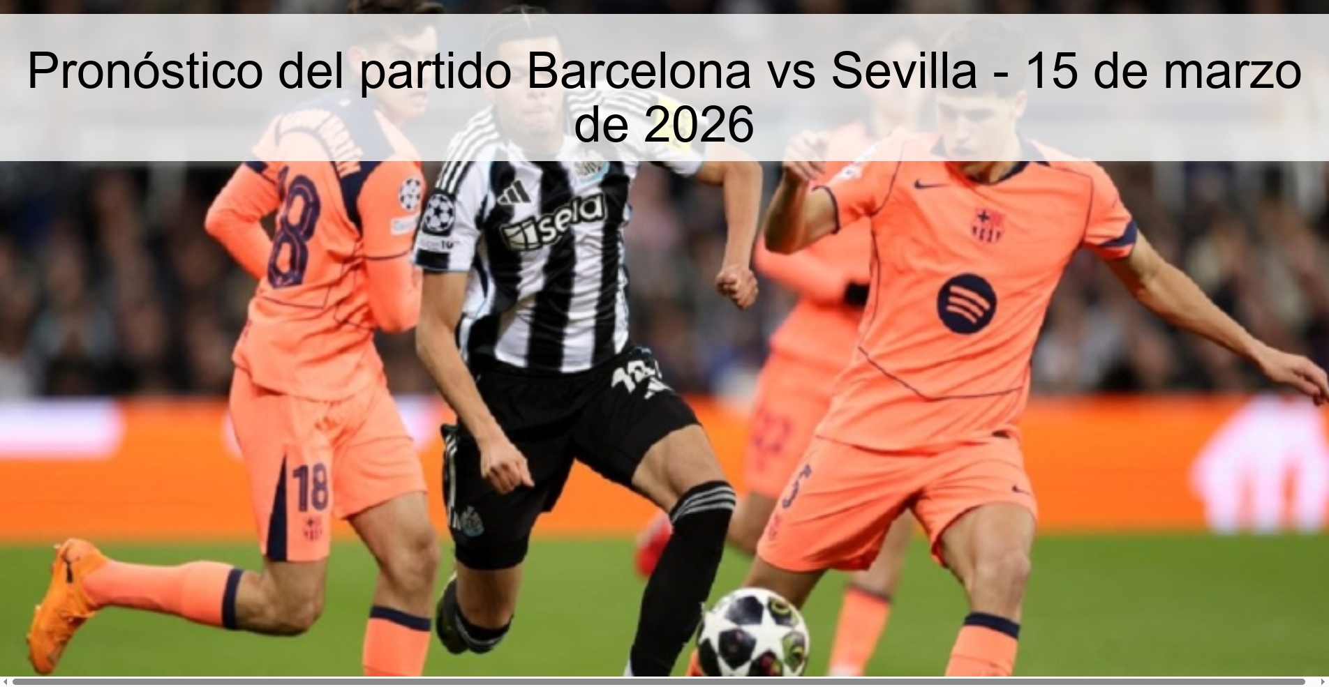 Pronóstico del partido Barcelona vs Sevilla – 15 de marzo de 2026